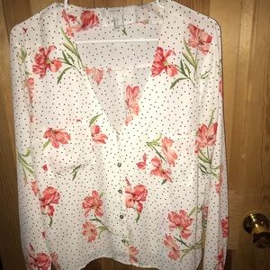 Forever 21 flower button down